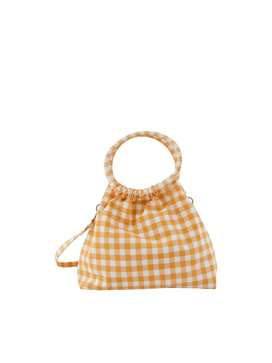 Gingham Canvas Handbag