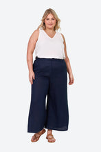 Load image into Gallery viewer, Linen Cropped Wide Leg Trousers