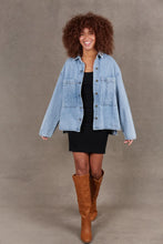 Load image into Gallery viewer, Meta Oversized Denim Jacket