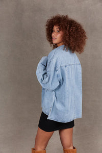 Meta Oversized Denim Jacket