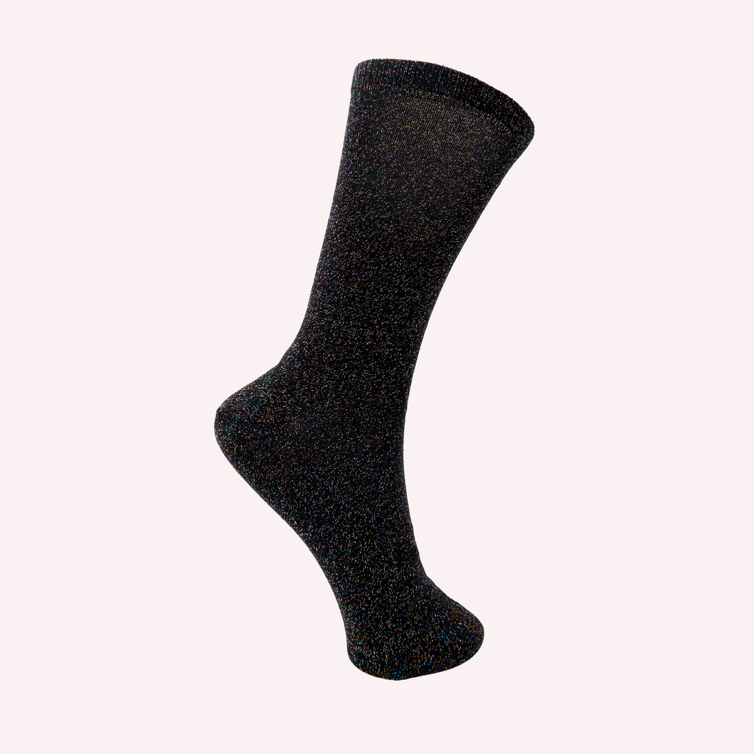 Black Glitter Socks