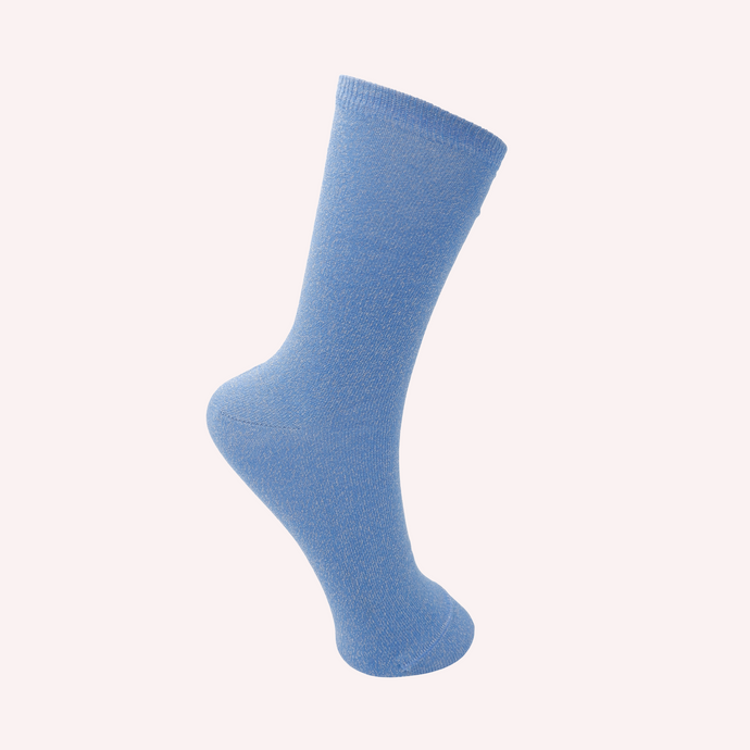 Blue Glitter Socks