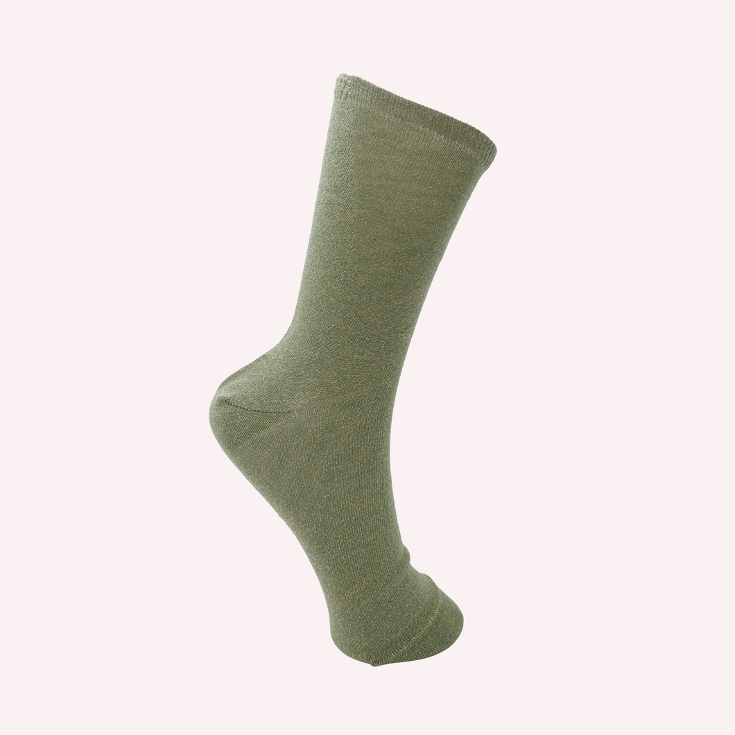 Sage Glitter Socks