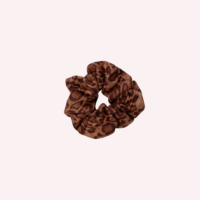 Velour Leopard Scrunchie