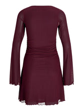 Load image into Gallery viewer, Burgundy Mesh Dress