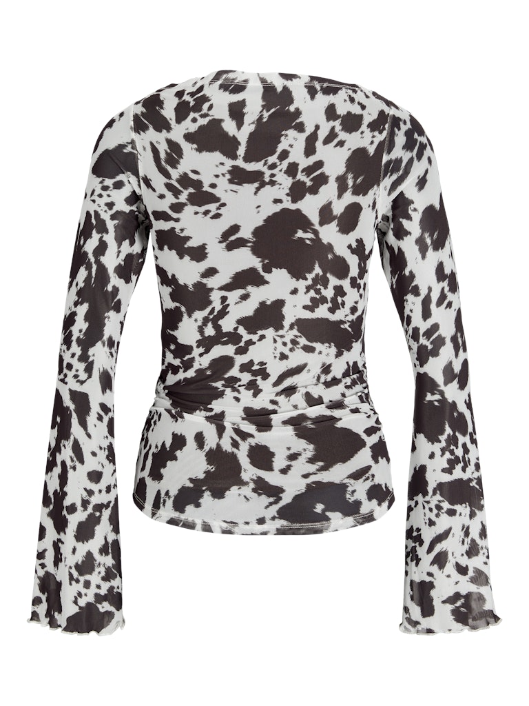 Cow Print Mesh Top