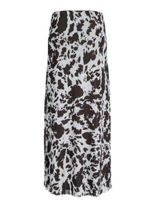 Cow Print Mesh Maxi Skirt