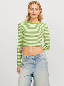 Feline Crop Stripe Top