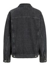 Load image into Gallery viewer, Black Wash Long Denim Jacket