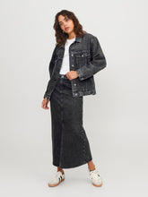 Load image into Gallery viewer, Black Wash Long Denim Jacket