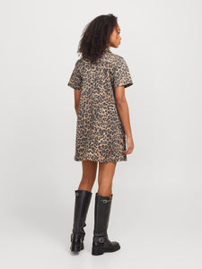 Leopard Denim Dress