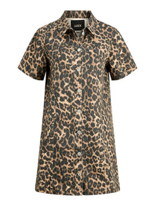 Leopard Denim Dress