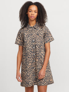 Leopard Denim Dress