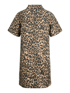 Leopard Denim Dress