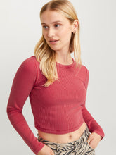 Load image into Gallery viewer, Feline Crop Ribbed Top