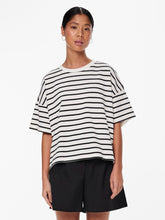 Load image into Gallery viewer, Striped Sweat T-shirt