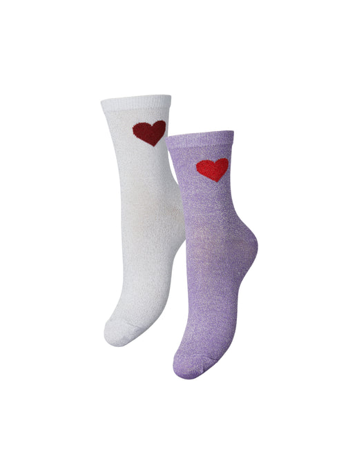 Lurex Heart Socks