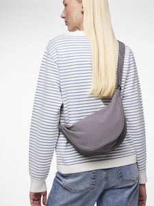 Grey Nylon Chest Bag