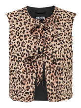 Load image into Gallery viewer, Leopard Quilted Tie Vest