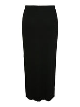 Load image into Gallery viewer, Ankle Length Ribbed Black Skirt