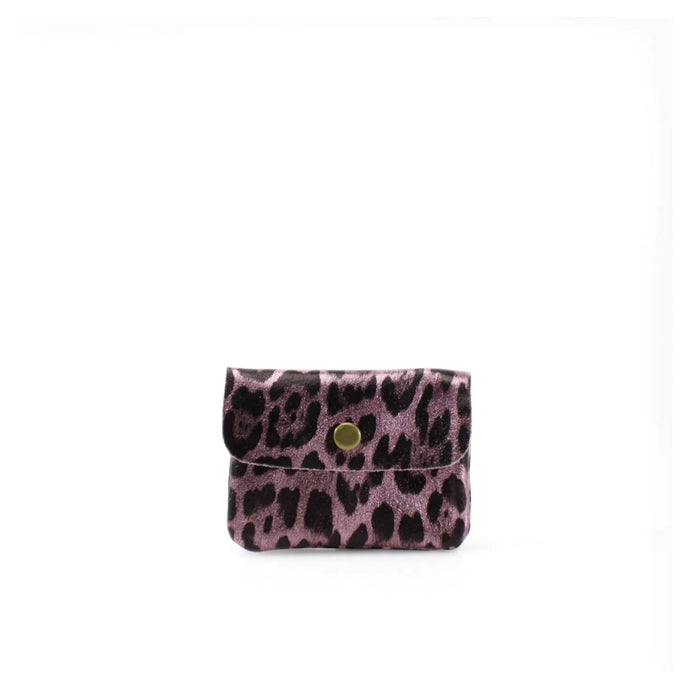 Leather Leopard Coin Purse