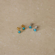 Load image into Gallery viewer, Turquoise Silver Studs