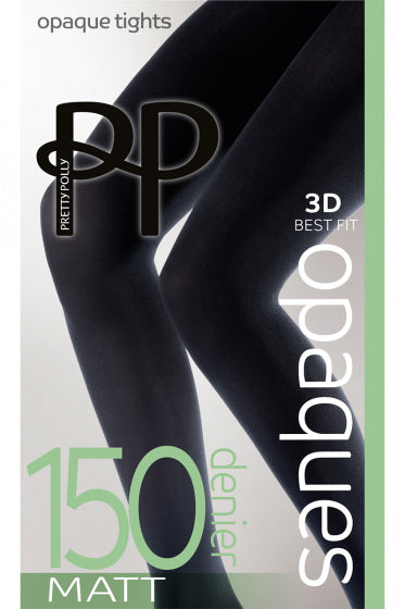 150 Denier Black Matt Opaque Tights