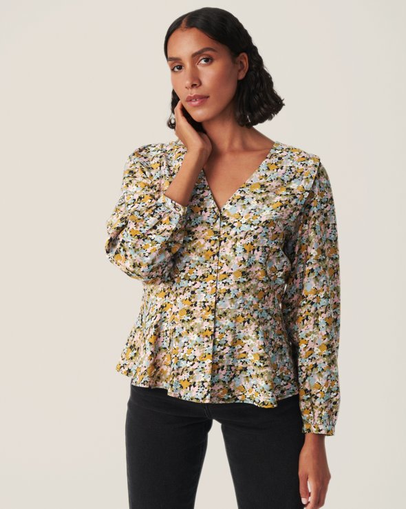 Floral Peplum Blouse